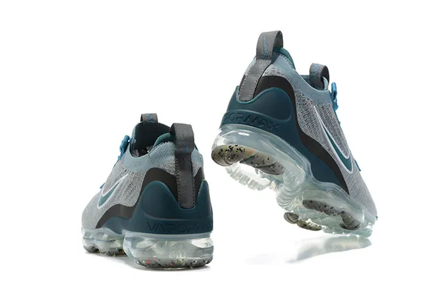 Nike Gray Blue Knit Upper Visible Air Unit Sole Lifestyle Sneakers 10