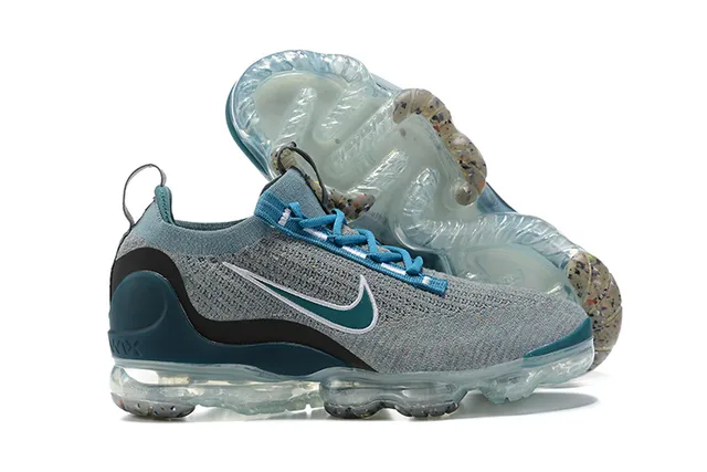 Nike Gray Blue Knit Upper Visible Air Unit Sole Lifestyle Sneakers 14