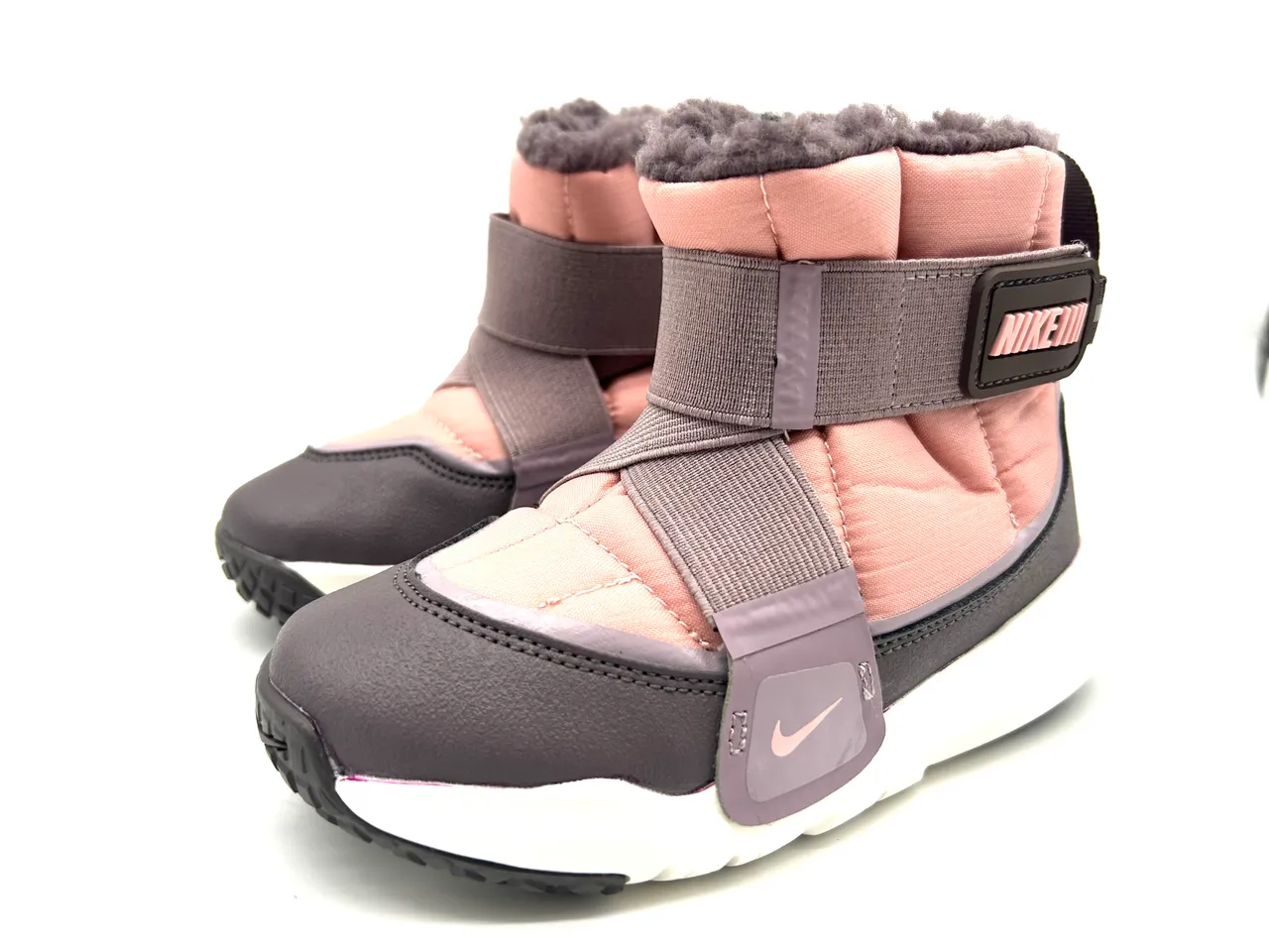 Nike Bottes de Neige Gris Marine Isolées Matelassées Tige Ajustable Boucle de Sangle 5