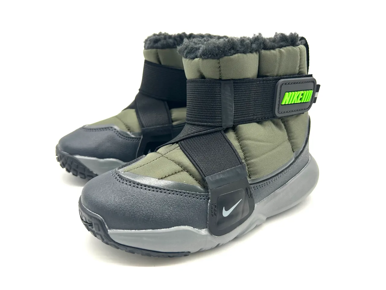 Nike Bottes de Neige Gris Marine Isolées Matelassées Tige Ajustable Boucle de Sangle 7