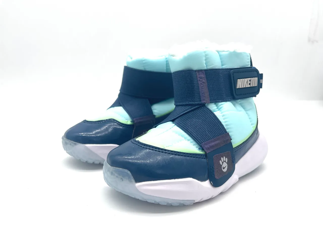 Nike Bottes de Neige Gris Marine Isolées Matelassées Tige Ajustable Boucle de Sangle 8