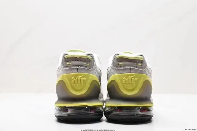 Nike Gray Yellow Mesh And Synthetic Upper Visible Air Cushioning Unit Lifestyle Sneakers 2