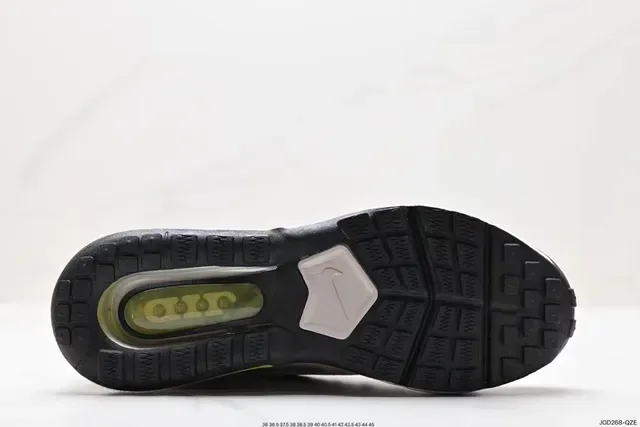 Nike Gray Yellow Mesh And Synthetic Upper Visible Air Cushioning Unit Lifestyle Sneakers 5
