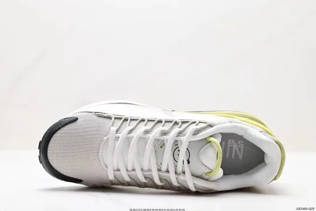 Nike Gray Yellow Mesh And Synthetic Upper Visible Air Cushioning Unit Lifestyle Sneakers 8