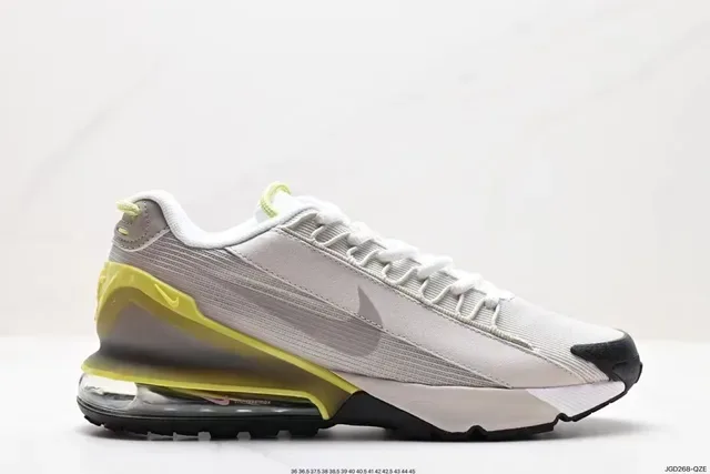 Nike Gray Yellow Mesh And Synthetic Upper Visible Air Cushioning Unit Lifestyle Sneakers 9