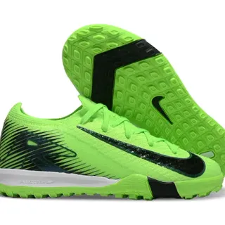 Nike Zapatos de fútbol turf con upper de knit verde negro y color neón lima