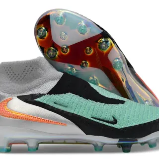 Nike Verde Negro Cuello tipo Calcetín Iridiscente Translucido Suela Firm-Ground Zapatos de Fútbol