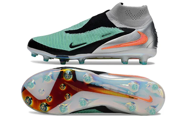 Nike Vert Noir Col de Chaussette Iridescent Translucide Semelle Firm-Ground Chaussures de Football 5