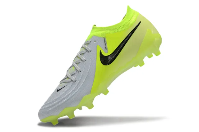 Nike Groundwatt Neon Yellow and Gray Firm-Ground Soccer Shoes 3