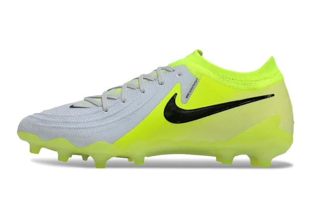Nike Groundwatt Neon Yellow and Gray Firm-Ground Soccer Shoes 7