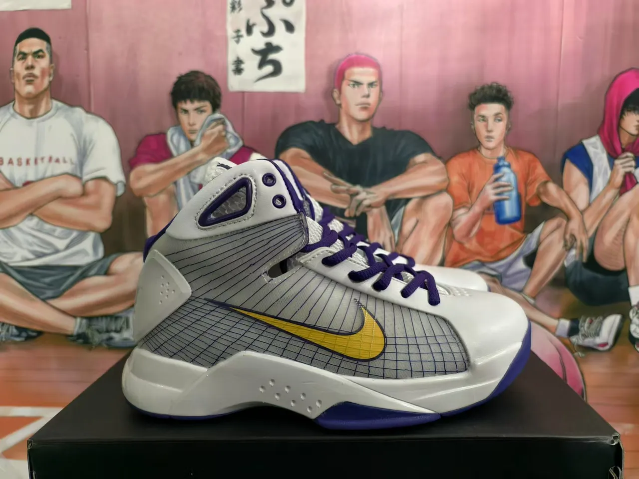 Nike Hyperdunk 2008 White Purple Yellow Basketball Shoes 5