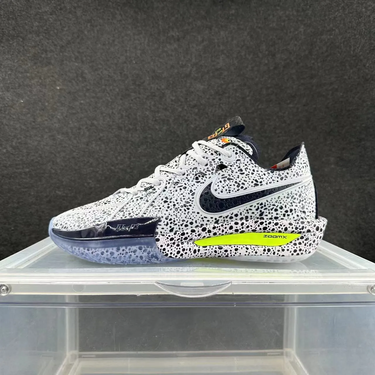 Nike KD14 Gypsophila Speckled White Black Neon Green Basketball Shoes 2