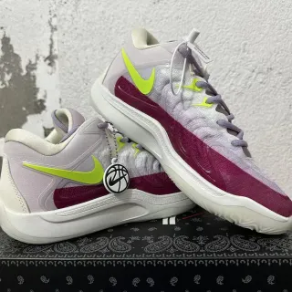 Nike KD16 Burgundy Beige Neon Green Basketball Shoes