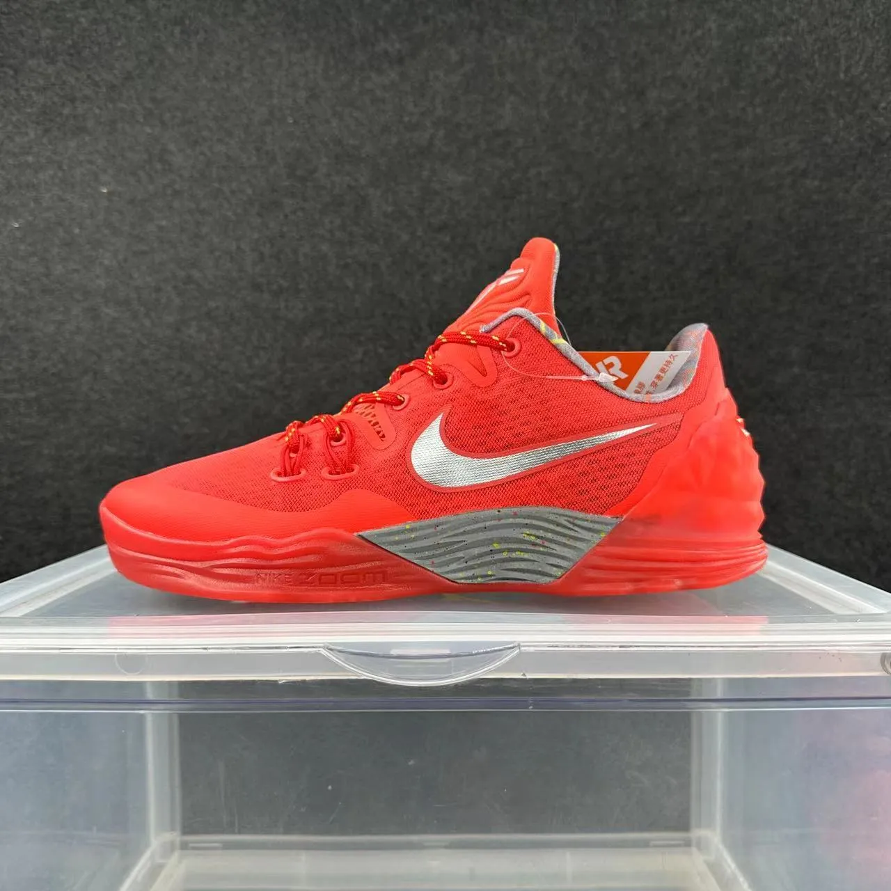 Nike Kobe 8 Bright Red Silver Basketball Shoes 2