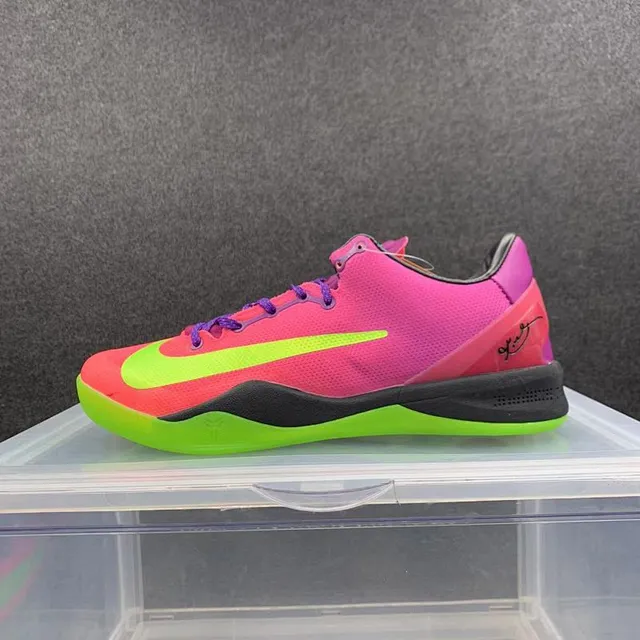 Nike Kobe 8 Gradient Pink Neon Green Basketball Shoes 2
