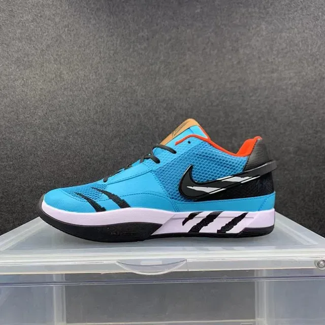Nike Kobe IV Blue Black Asymmetrical Stripe Detailing Mesh And Synthetic Leather Upper Lifestyle Sneakers 2