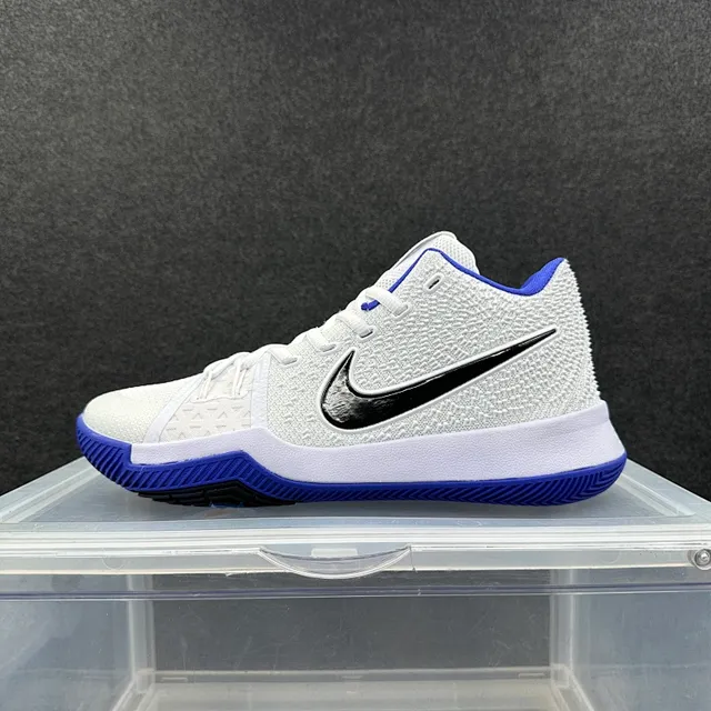 Nike Kyrie White Blue Knit High-Top Basketball Shoes 2