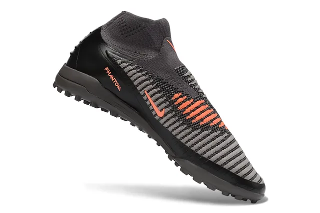Nike Mercurial Noir Gris Collet à Chaussette Ajusté Tricoté Rayé Mi-pied Terrain de Jeu Chaussures de Football 2