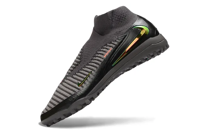 Nike Mercurial Noir Gris Collet à Chaussette Ajusté Tricoté Rayé Mi-pied Terrain de Jeu Chaussures de Football 3