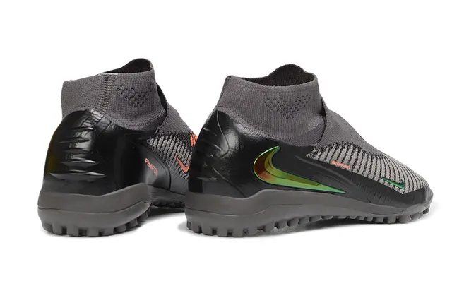 Nike Mercurial Noir Gris Collet à Chaussette Ajusté Tricoté Rayé Mi-pied Terrain de Jeu Chaussures de Football 5