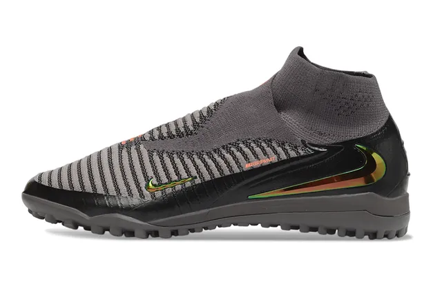 Nike Mercurial Noir Gris Collet à Chaussette Ajusté Tricoté Rayé Mi-pied Terrain de Jeu Chaussures de Football 7