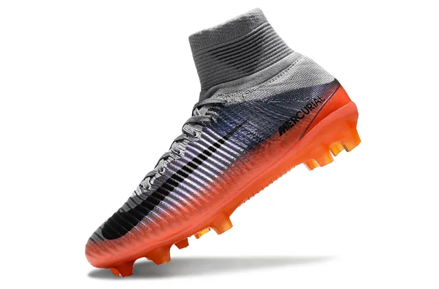 Nike Mercurial High-Cut Coral-Pink Firm-Ground Soccer Shoes 23