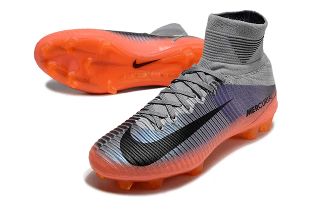 Nike Mercurial High-Cut Coral-Pink Firm-Ground Soccer Shoes 24