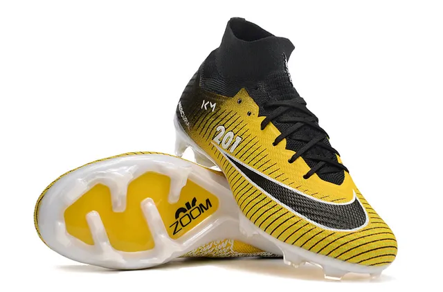 Nike Mercurial Superfly 201 Yellow Black Firm-Ground أحذية كرة القدم 2