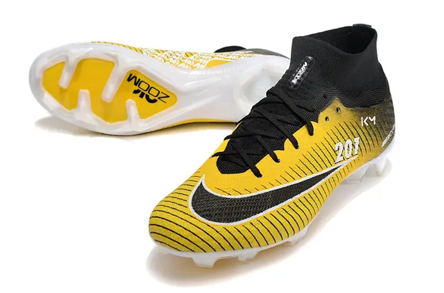 Nike Mercurial Superfly 201 Yellow Black Firm-Ground أحذية كرة القدم 3