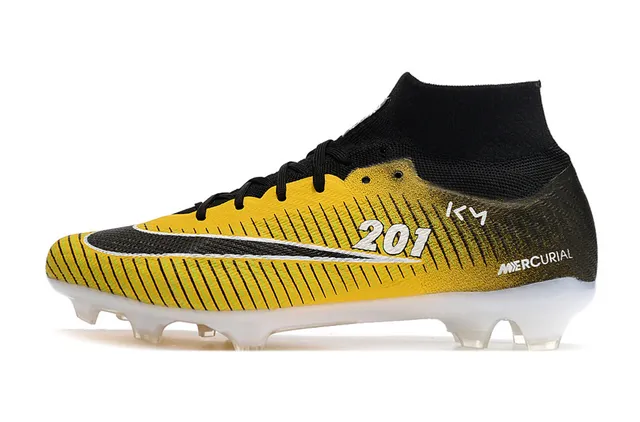 Nike Mercurial Superfly 201 Yellow Black Firm-Ground أحذية كرة القدم 6