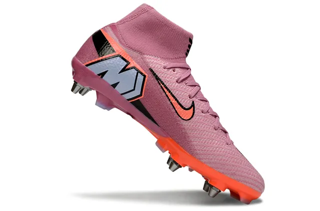 Nike Mercurial Superfly Air Zoom وردي برتقالي أحذية كرة القدم للأرض الصلبة 2