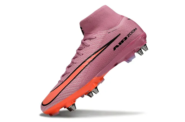 Nike Mercurial Superfly Air Zoom وردي برتقالي أحذية كرة القدم للأرض الصلبة 3