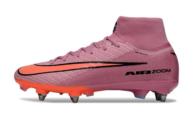Nike Mercurial Superfly Air Zoom وردي برتقالي أحذية كرة القدم للأرض الصلبة 7