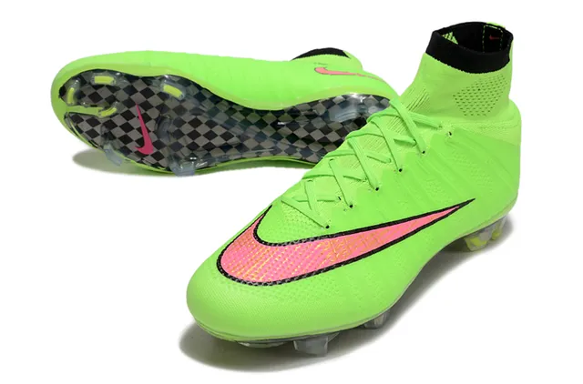 Nike Mercurial Superfly Neon Lime Green Pink Firm-Ground Soccer Shoes 4