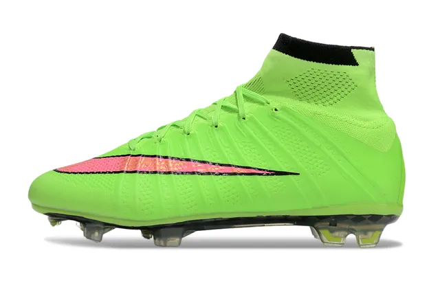 Nike Mercurial Superfly Neon Lime Green Pink Firm-Ground Soccer Shoes 7
