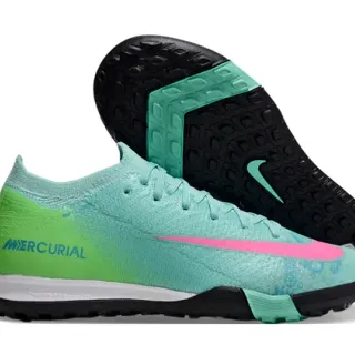 Nike Mercurial Turf Gradient Green Pink Turf Soccer Shoes