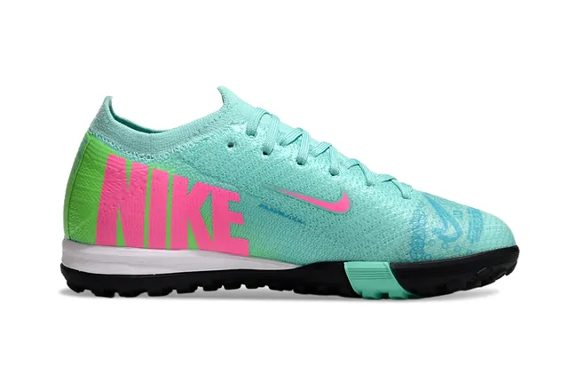 Nike Mercurial Turf gradiente verde rosa césped zapatos de fútbol 5
