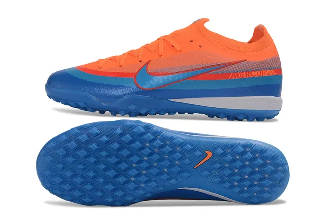 Nike Mercurial Turf Orange Blue Red Turf Zapatos de fútbol 5