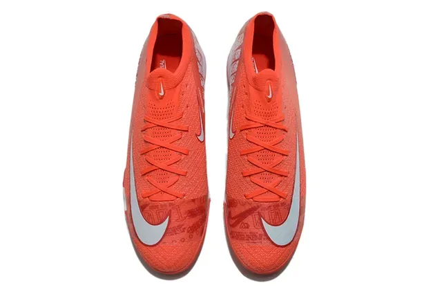 Nike Mercurial Turf Red and White Turf Soccer Shoes 2