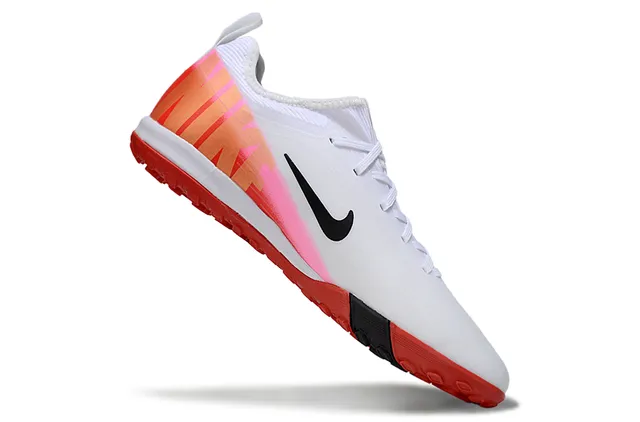Nike Mercurial Turf Chaussures de football turf blanc rouge rose gradient 2