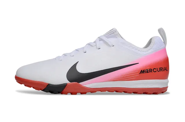 Nike Mercurial Turf Chaussures de football turf blanc rouge rose gradient 8