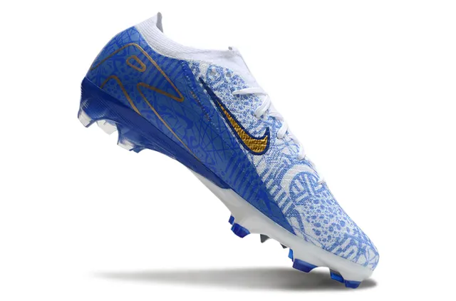 Nike Mercurial Vapor Air Zoom Blue White Gold Firm-Ground Soccer Shoes 2