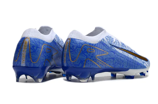 Nike Mercurial Vapor Air Zoom Blue White Gold Firm-Ground Soccer Shoes 5