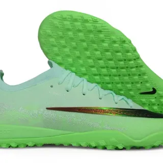 Nike Mercurial Vapor हरी बहुरंगी बुनावट ऊपरी ग्रेडिएंट मिंट टू नींबू टर्फ फुटबॉल जूते