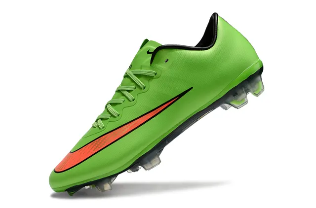 Nike Mercurial Vapor Green Orange Low-Cut Synthetic Upper Firm-Ground Soccer Shoes 3