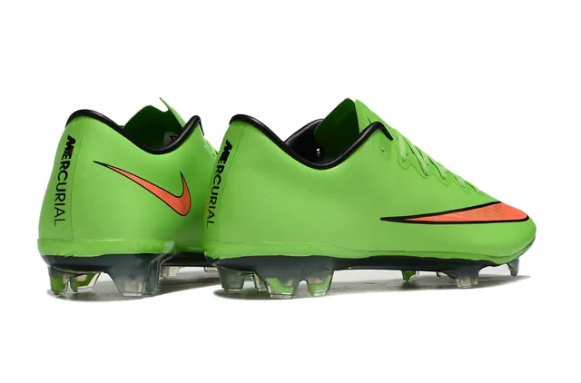 Nike Mercurial Vapor Green Orange Low-Cut Synthetic Upper Firm-Ground Soccer Shoes 5