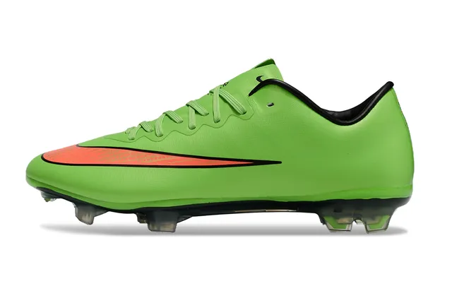 Nike Mercurial Vapor Green Orange Low-Cut Synthetic Upper Firm-Ground Soccer Shoes 7