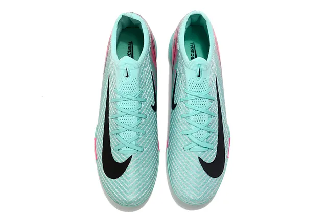 Nike Mercurial Vapor Vert Rose Partie Supérieure Tricotée à Basse Coupe Dynamic Speed Cage Graphique Chaussures de Football Turf 2
