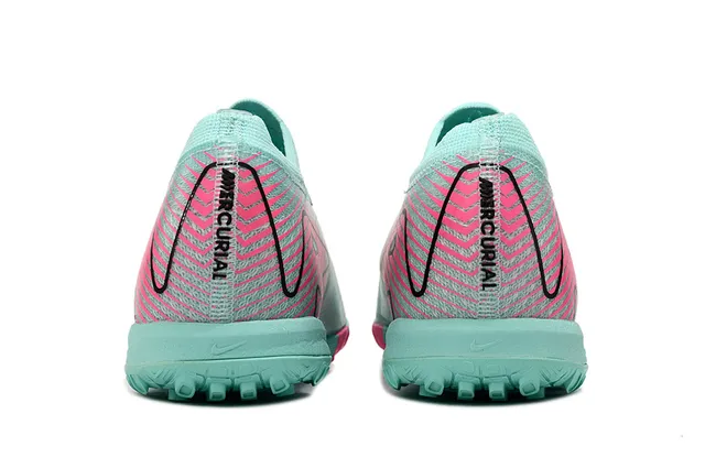 Nike Mercurial Vapor Vert Rose Partie Supérieure Tricotée à Basse Coupe Dynamic Speed Cage Graphique Chaussures de Football Turf 4