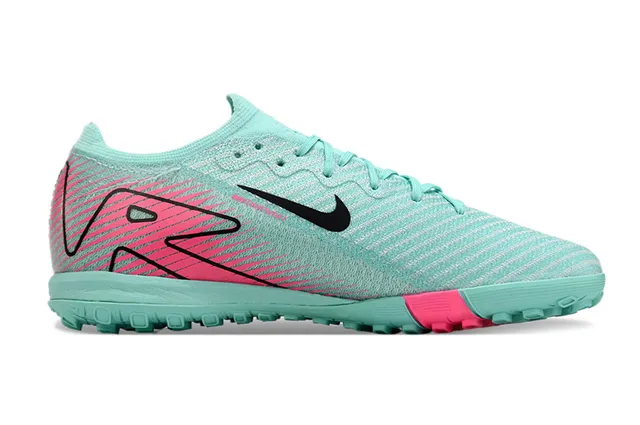 Nike Mercurial Vapor Vert Rose Partie Supérieure Tricotée à Basse Coupe Dynamic Speed Cage Graphique Chaussures de Football Turf 7